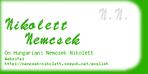 nikolett nemcsek business card